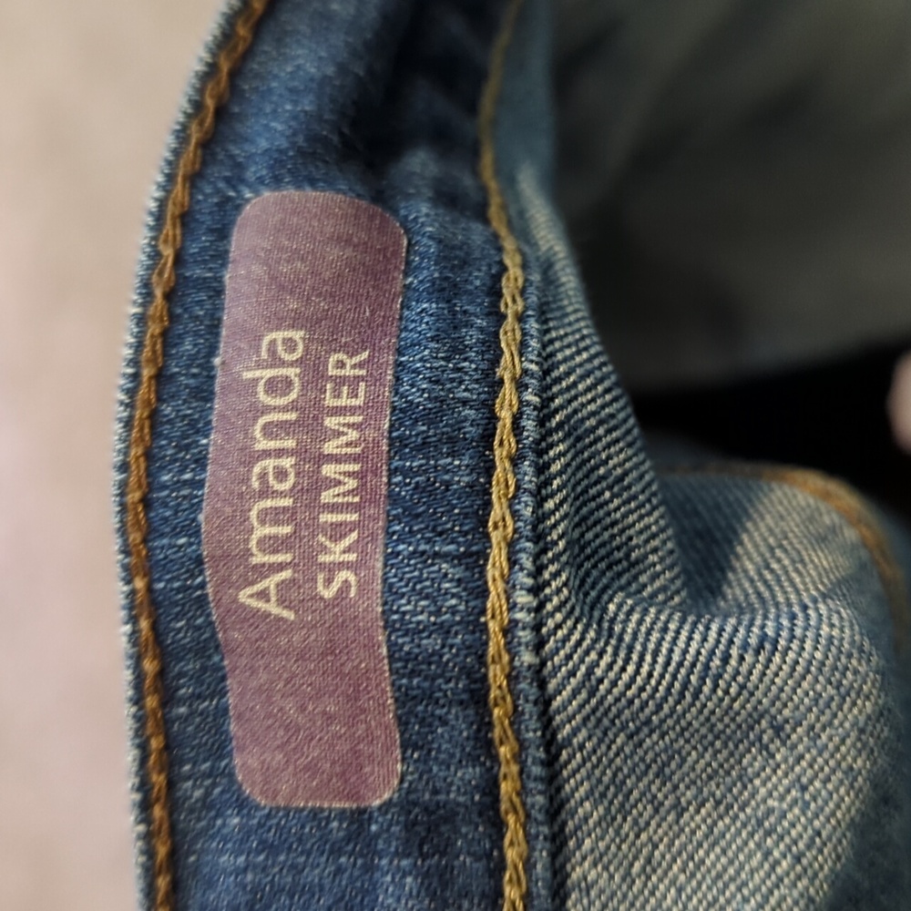 Gloria Vanderbilt Amanda Skimmer Denim Jeans Capri Pants Size 16 - Picture 8 of 9